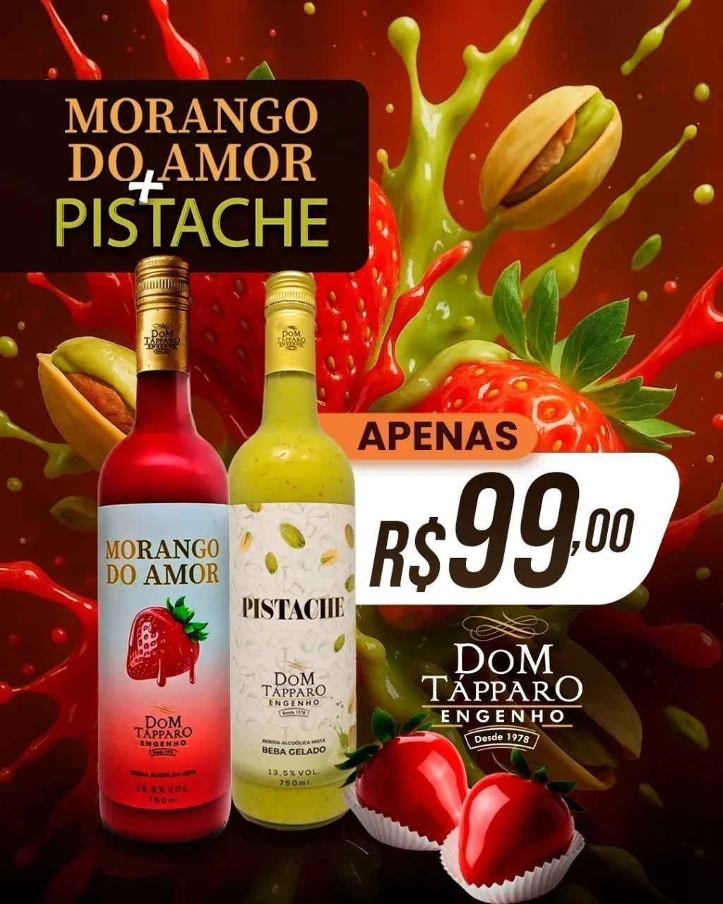 Bebidas Mistas – Morango do Amor & Pistache