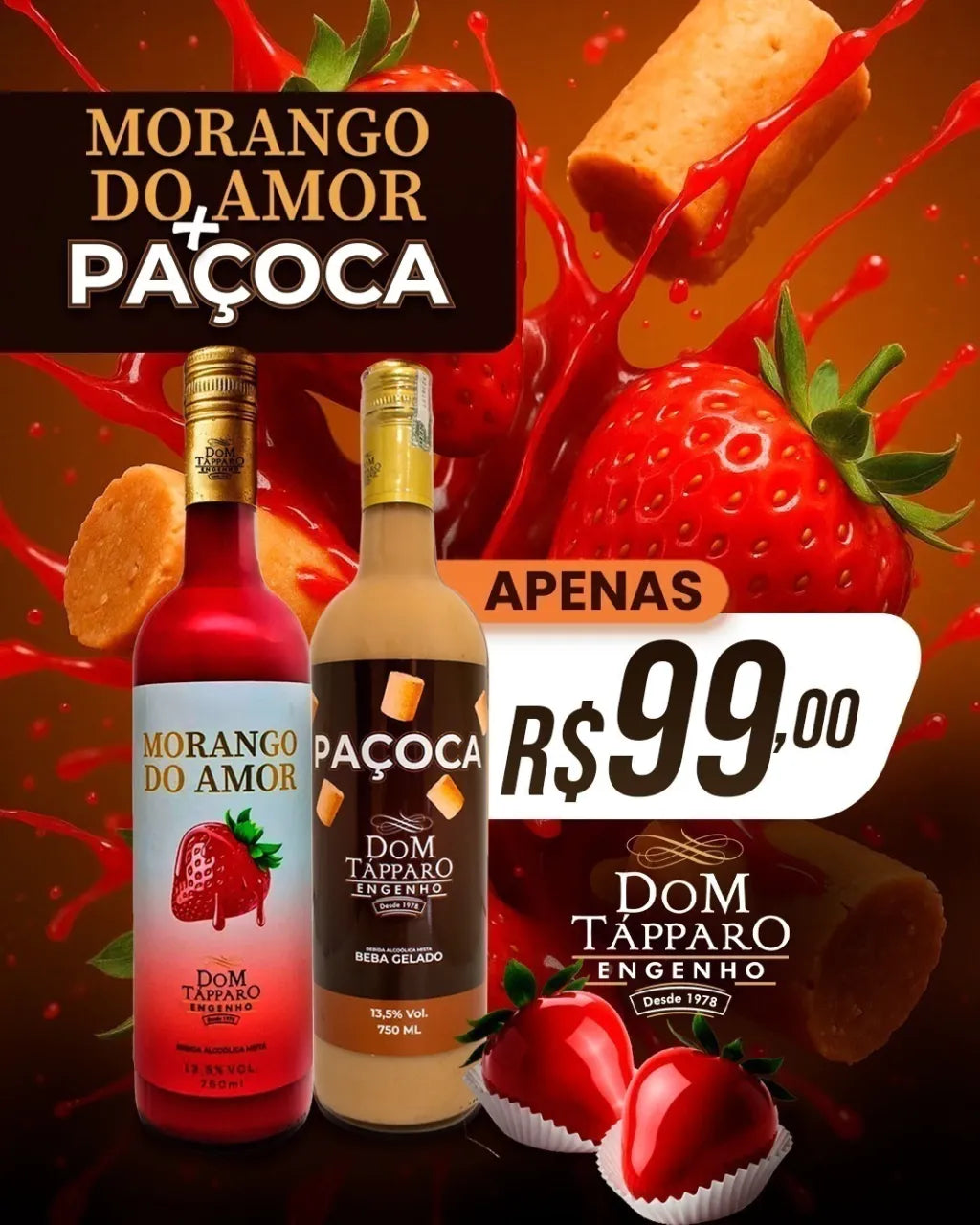 Bebidas Mistas – Morango do Amor & Paçoca